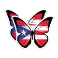 (2 Pack) Puerto Rico Butterfly Magnets - Boricua Pride - Fridge Decorative Magnets - 5" On Longest Side - Premium Magnet - for Cars, Refrigerators, Toolboxes, Lockers - Made in USA - MAG17365