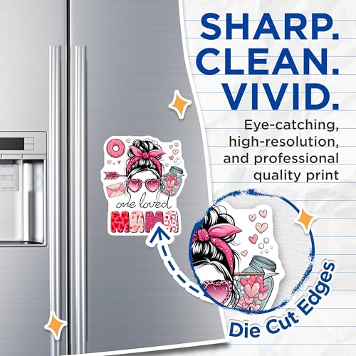 (2 Pack) One Loved Mama Magnets Magnets - Heart Design - Mother's Day Decor - 5" On Longest Side - Made in USA - Sticks to Refrigerators & Metal Surfaces - MAG8475