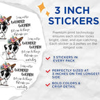 (3 Pack) Wonder Woman Cow Decals - Funny Cow Saying - Floral Hat Cow Decal - 3 Inches On Longest Side - Easy Peel & Apply - Made in USA - 3MCS8575