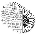 (3 Pack) Christian Sunflower Decals - Religious Laptop Stickers - Inspirational Philippians Quote - 3 Inches On Longest Side - Easy Peel & Apply - Made in USA - 3MCS2625