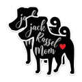 (2 Packs) Jack Russel Mom Stickers - Jack Russel Dog Breed Decals - 5 Inches On Longest Side - Premium Vinyl Decal - Sticks to Any Smooth Flat Surface - Made in USA - BMCS2489