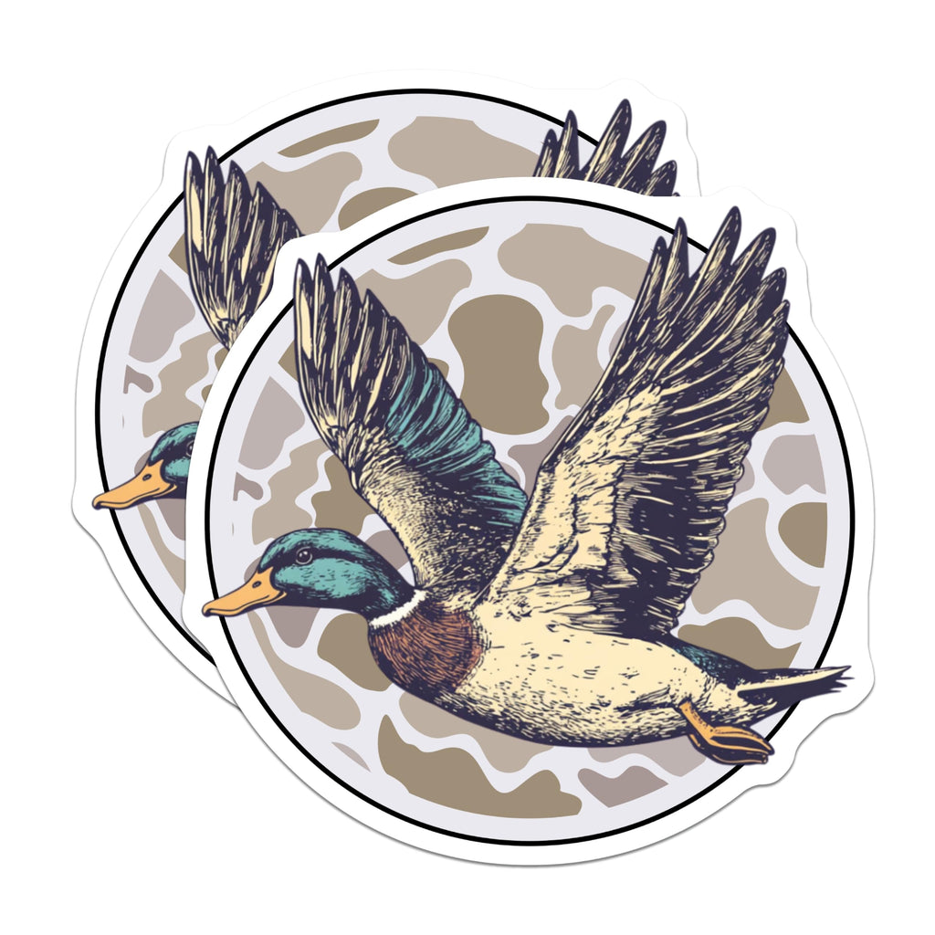 (2 Pack) Mallard Duck Magnets - Flying Wildlife Bird Art - Waterfowl Decor Hunting Enthusiast - 5 Inches On Longest Side - Thick Durable Magnet - Made in USA - MAG20695