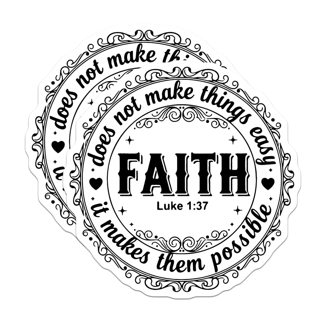 (2 Pack) Faith Magnets - Religious Verse - Inspirational Quote Decor - 5" On Longest Side - Premium Magnet - for Cars, Refrigerators, Toolboxes, Lockers - Made in USA - MAG14665