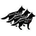 (3 Pack) German Shepherd Decals - Dog Mom Decal - Laptop Decals - 3 Inches On Longest Side - Easy Peel & Apply - Made in USA - 3MCS1344