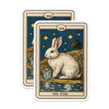 (2 Pack) The Star Tarot Magnets - Rabbit Spiritual Decor - Witchy Celestial Art - 5 Inches On Longest Side - Thick Durable Magnet - Made in USA - MAG38727