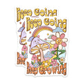 (2 Pack) Keep Going Keep Growing Magnets - Retro Mushroom Decor - Positive Affirmation Art - 5 Inches On Longest Side - Thick Durable Magnet - Made in USA - MAG38161