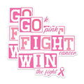 (2 Packs) Go Pink Fight Cancer Win The Fight Magnets - Breast Cancer Awareness Magnets - 5 Inches On Longest Side - Premium Magnet - for Fridges, Toolboxes, Cars - Made in USA - MAG2448