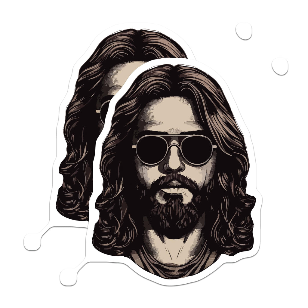 (2 Pack) Cool Jesus Magnets - Hipster Christ Art - Aviator Guy for Man Cave - 5 Inches On Longest Side - Thick Durable Magnet - Made in USA - MAG29436