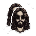(2 Pack) Cool Jesus Magnets - Hipster Christ Art - Aviator Guy for Man Cave - 5 Inches On Longest Side - Thick Durable Magnet - Made in USA - MAG29436