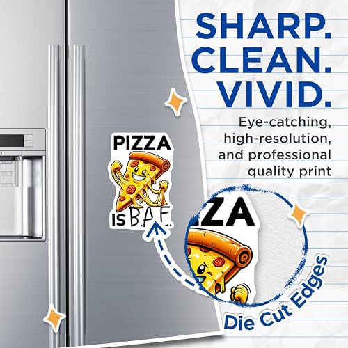 (2 Pack) Pizza is BAE Magnets Magnets - Funny Pizza Lover Decor - Pizza Kitchen Decoration - 5" On Longest Side - Made in USA - Sticks to Refrigerators & Metal Surfaces - MAG8786