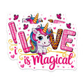 (2 Pack) Magical Unicorn Magnets - Love Affirmation Decor - Kawaii Fantasy Aesthetic for Kids - 5 Inches On Longest Side - Thick Durable Magnet - Made in USA - MAG29202