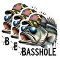 (3 Pack) Bass Fishing Decals - Funny Fisherman - Laptop Sticker - 3 Inches On Longest Side - Easy Peel & Apply - Made in USA - 3MCS8617