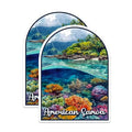 (2 Pack) American Samoa National Park Bumper Magnet - US National Park - Choose from 63 Parks - 5" On Longest Side - Decal for Car Bumper, Laptop, Water Bottle, Wall, and Window - MAG1508