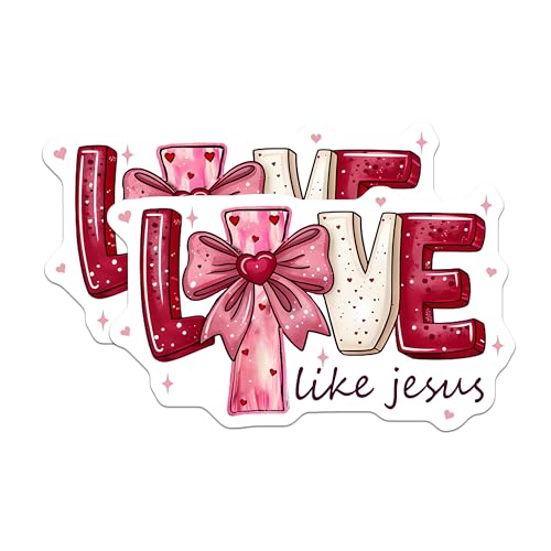(2 Pack) Love Like Jesus Magnets - Inspirational Faith Magnets - Christian Home Decor Magnets - 5" On Longest Side - for Cars, Refrigerators, Toolboxes, Lockers - Made in USA BMCS3521