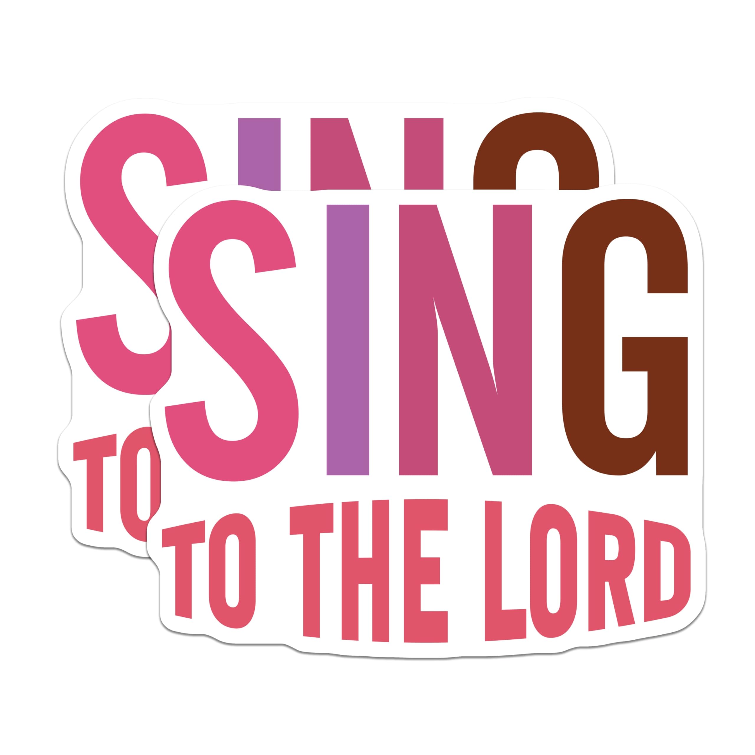 (2 Pack) Sing to the Lord Magnets - Christian Faith Decor - Worship Music Magnet - 5 Inches On Longest Side - Thick Durable Magnet - Made in USA - MAG26919