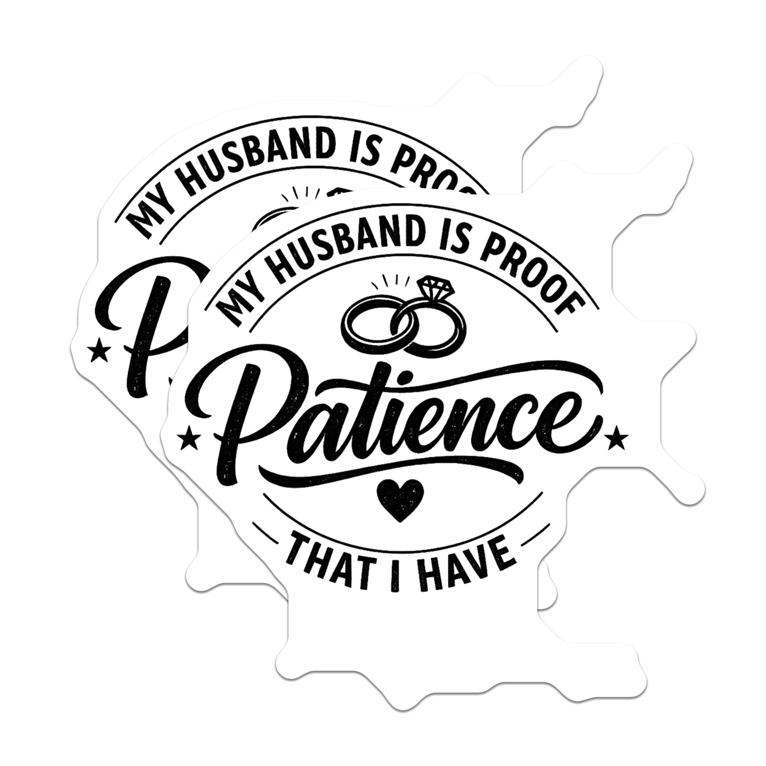 (2 Pack) Husband Patience Quote Magnets - Funny Marriage Sayings - Wifey Humor Decor - Married Life Wisdom - 5 Inches On Longest Side - Thick Durable Magnet - Made in USA - MAG20779