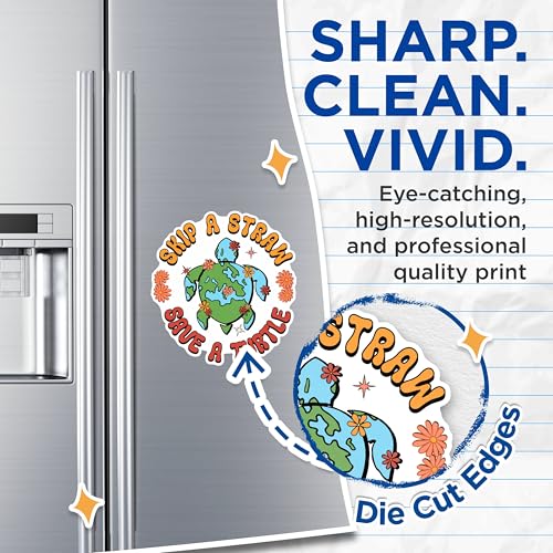 (2 Pack) Skip A Straw Save A Turtle Magnets - Environmental Awareness Magnets - Eco-Friendly Turtle Magnets- 5" On Longest Side - for Fridges, Toolboxes, Cars - Made in USA - MAG3047