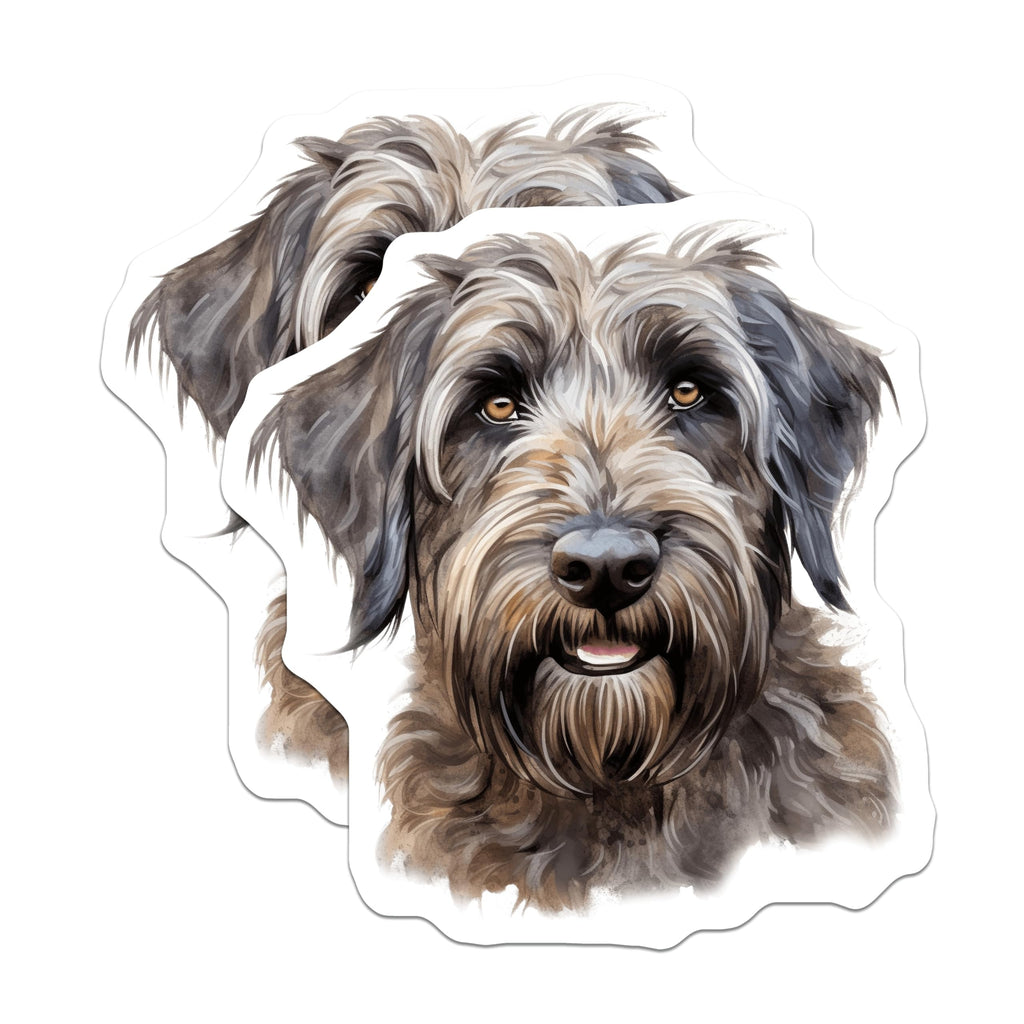 (2 Pack) Shaggy Dog Portrait Magnets - Pet Lover Home Decor - Dog Parent Essentials - 5 Inches On Longest Side - Thick Durable Magnet - Made in USA - MAG29775