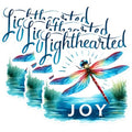 (3 Pack) Dragonfly Decals - Lighthearted Joy - Laptop Decals - 3 Inches On Longest Side - Easy Peel & Apply - Made in USA - 3MCS1514