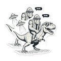 (2 Pack) Cool Gorilla T Rex Magnets - Funny Bruh Dinosaur Alien UFO - Unique Animal Rider Fridge Decor - 5 Inches On Longest Side - Thick Durable Magnet - Made in USA - MAG20304