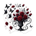 (2 Pack) Gothic Roses Magnets - Dark Butterfly - Floral Bouquets Decorative Magnets - 5" On Longest Side - Premium Magnet - for Cars, Refrigerators, Toolboxes, Lockers - Made in USA - MAG15521