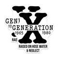 (2 Pack) Generation X Magnets - 1965-1980 - Raised on Hose Water Novelty Fridge - 5" On Longest Side - Sticks to Smooth Flat Surfaces - Made in USA - MAG11249