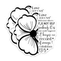 (2 Pack) Love Does Not Dishonor Stickers - Bible Verse Stickers - Inspirational Quote Stickers Christian Faith Decals - 5" On Longest Side - Sticks to Smooth Flat Surfaces - Made in USA - BMCS3843
