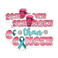 (2 Pack) Stronger Than Cancer Magnets - Awareness Support - Boxing Glove Ribbon Magnets - 5" On Longest Side - Premium Magnet - for Cars, Refrigerators, Toolboxes, Lockers - Made in USA - MAG16603