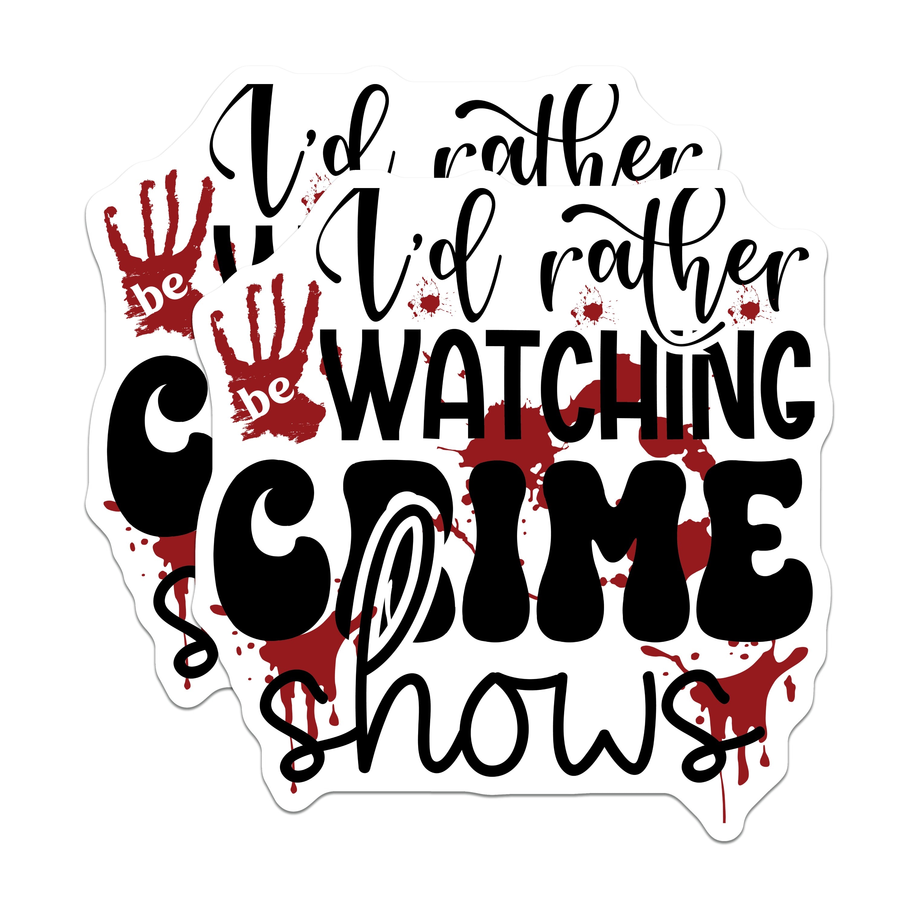 (2 Pack) True Crime Fan Magnets - Funny Crime Show Decor - Spooky Kitchen Fridge - Dark Humor Macabre Refrigerator Accents - 5 Inches On Longest Side - Thick Durable Magnet - Made in USA - MAG38443