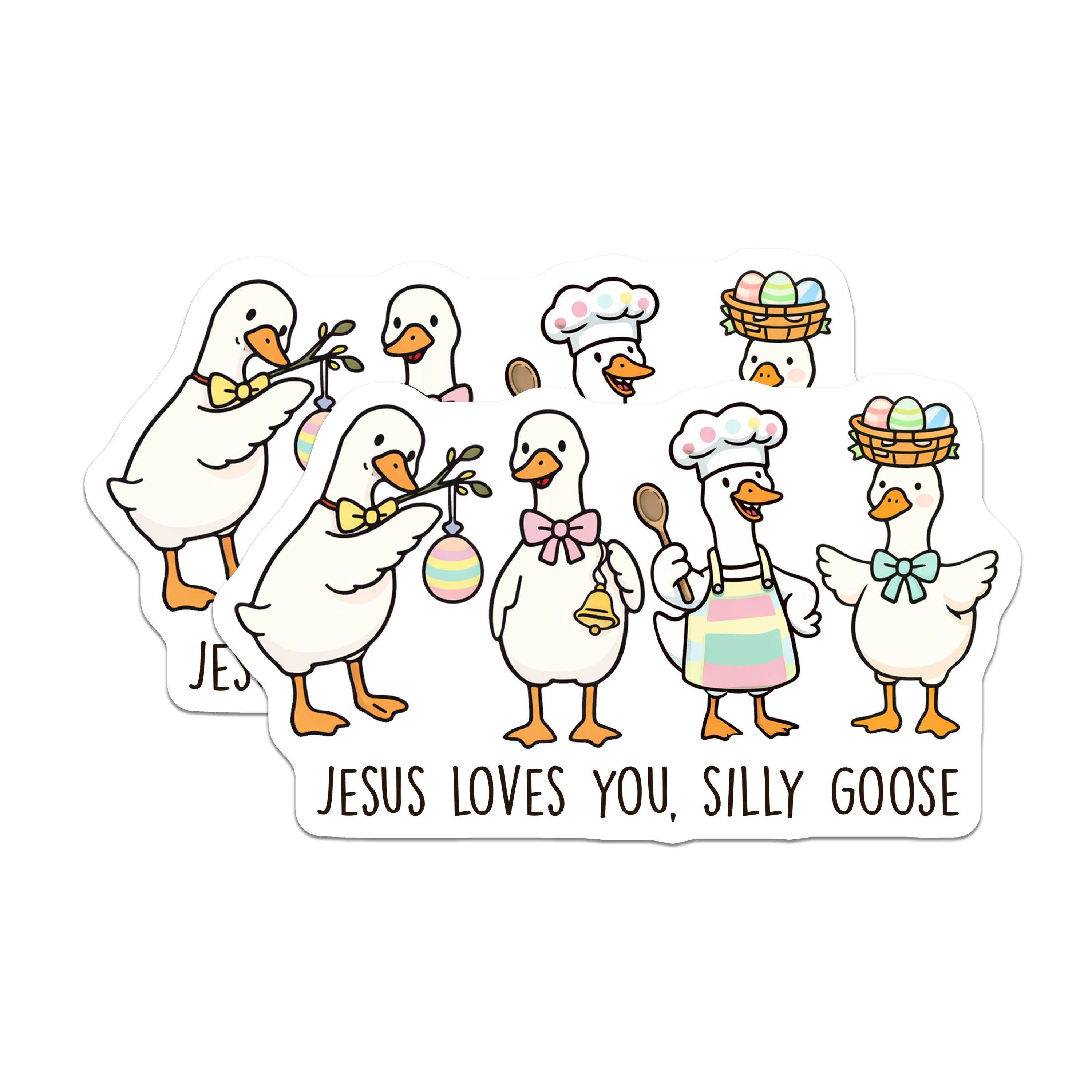 (2 Pack) Christian Goose Magnets - Easter Fridge Decor - Silly Quote Reminder - 5 Inches On Longest Side - Thick Durable Magnet - Made in USA - MAG36559