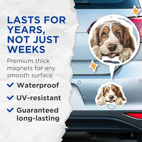 (2 Pack) Dog Lover Home Decor Magnet - 5" On Longest Side - Sticks to Smooth Flat Surfaces - Made in USA - MAG10184