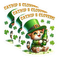 (3 Pack) St Patricks Day Decals - Leprechaun Cat - Clover Stickers - 3 Inches On Longest Side - Easy Peel & Apply - Made in USA - 3MCS6877