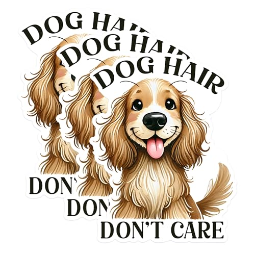 (3 Pack) Dog Hair Decals - Cavalier Spaniel - Pet Lover Laptop Decals - 3 Inches On Longest Side - Easy Peel & Apply - Made in USA - 3MCS1264