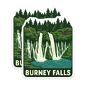 (2 Pack) Burney Falls Magnets - California Scenic Waterfall - Lush Forest Landscape - Outdoor Nature Adventure Souvenir Art - 5 Inches On Longest Side - Thick Durable Magnet - Made in USA - MAG19500