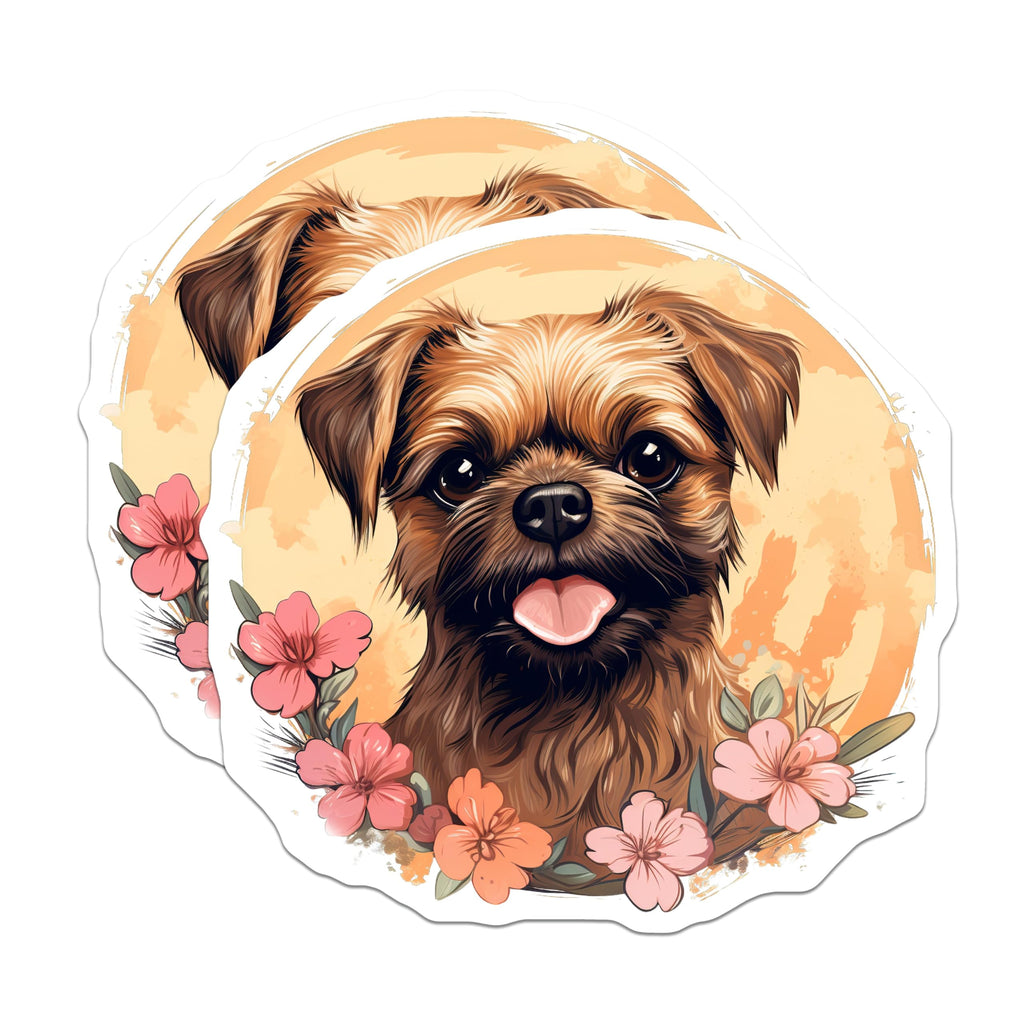 (2 Pack) Cute Dog Magnets - Pet Lover Fridge Decor - Animal Illustration Magnets for Dog Moms - 5 Inches On Longest Side - Thick Durable Magnet - Made in USA - MAG29172