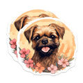 (2 Pack) Cute Dog Magnets - Pet Lover Fridge Decor - Animal Illustration Magnets for Dog Moms - 5 Inches On Longest Side - Thick Durable Magnet - Made in USA - MAG29172