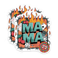 (2 Pack) Mama Flame Magnets - Edgy Barbed Wire - Retro Dice Cherries - Lucky 77 Casino Theme - Rockabilly Style Kitchen Decor - 5 Inches On Longest Side - Thick Durable Magnet - Made in USA - MAG21368
