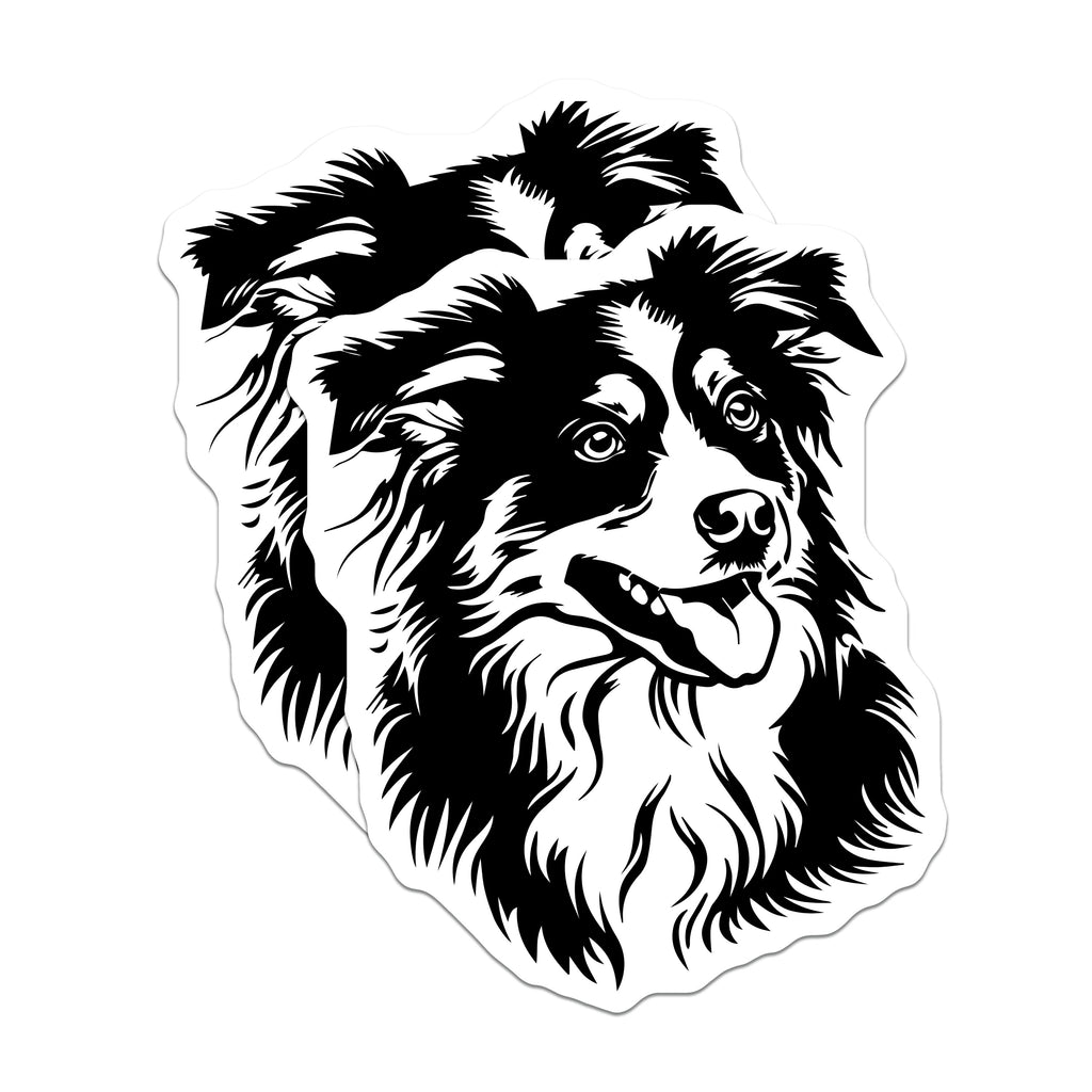 (2 Pack) Border Collie Magnets - Dog Lover Refrigerator Decor - Pet Owner Kennel Accessories for Fridge - 5 Inches On Longest Side - Thick Durable Magnet - Made in USA - MAG36382