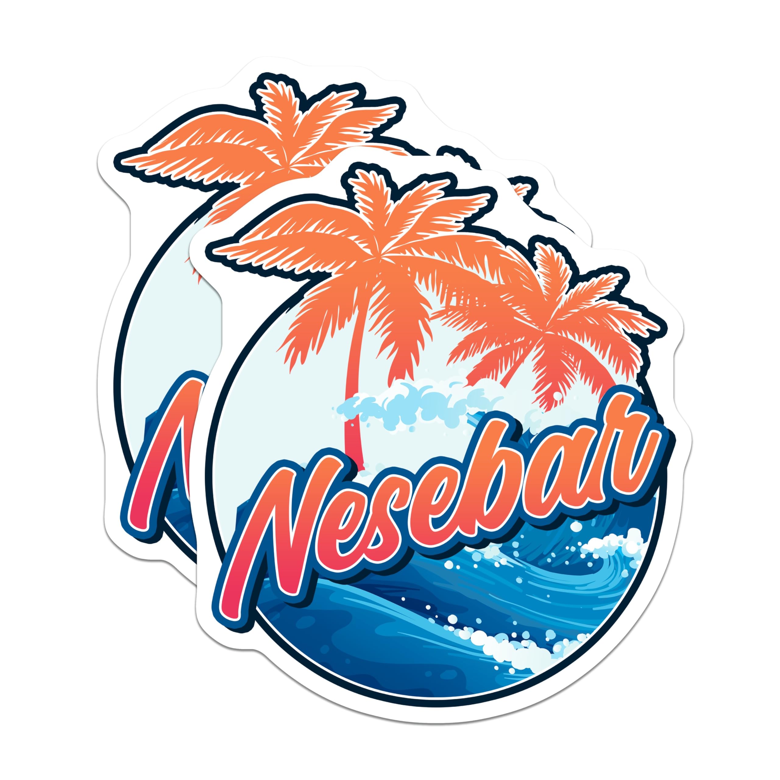 (2 Pack) Nesebar Bulgaria Magnets - Beach Travel Souvenir - Fridge Decor Item - 5" On Longest Side - Premium Magnet - for Cars, Refrigerators, Toolboxes, Lockers - Made in USA - MAG17697