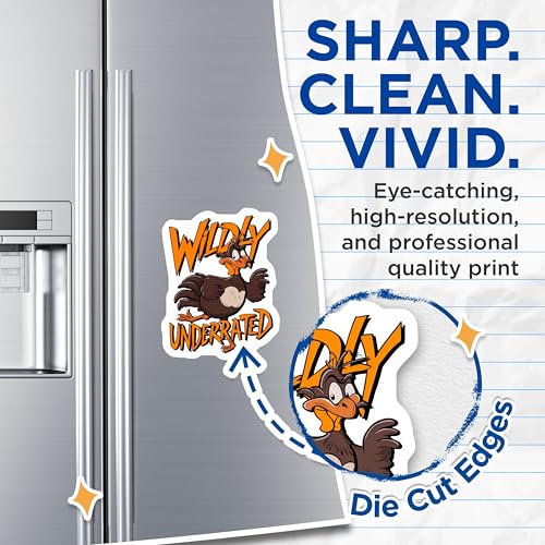 (2 Pack) Wildly Underrated Magnets - Funny Cartoon Duck Magnet - Humorous Wildlife - 5" On Longest Side - for Cars, Fridges, Toolboxes - Made in USA - MAG4081