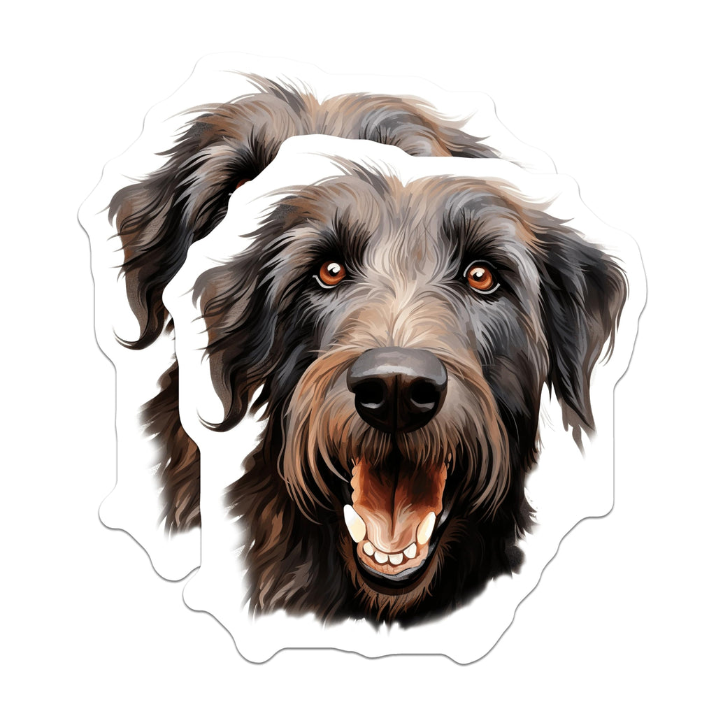 (2 Pack) Adorable Shaggy Dog Magnets - Happy Smiling Canine Refrigerator Decor - Pet Owner Animal Lover Collectible Art - 5 Inches On Longest Side - Thick Durable Magnet - Made in USA - MAG30180