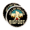 (2 Pack) Bigfoot Sasquatch Magnets - Boy Who Loves Cryptid - Retro Vintage Refrigerator Locker Magnets - 5 Inches On Longest Side - Thick Durable Magnet - Made in USA - MAG26215