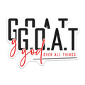 (2 Pack) Christian G.O.A.T. Magnets - God Over All Things - Faith Based Inspiration Decor - 5 Inches On Longest Side - Thick Durable Magnet - Made in USA - MAG26729