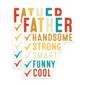(2 Pack) Father Handsome Strong Magnets - Funny Dad Magnets - Father's Day Magnets for Dad - 5" On Longest Side - for Cars, Refrigerators, Toolboxes, Lockers - Made in USA BMCS3099