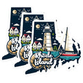 (3 Pack) Rhode Island Decals - Nautical Lighthouse - Sailboat State Pride - 3 Inches On Longest Side - Easy Peel & Apply - Made in USA - 3MCS0160