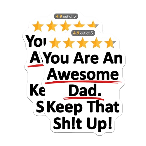 (2 Pack) You are an Awesome Dad Magnet - Father's Day Decoration - 5" On Longest Side - Sticks to Smooth Flat Surfaces - Made in USA - MAG9346