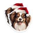 (2 Pack) Christmas Dog Magnets - Santa Hat Dog - Festive Pet Decor - 5 Inches On Longest Side - Thick Durable Magnet - Made in USA - MAG27849