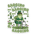 (2 Pack) Sagging Gagging Frog Magnets - St Patricks Day Humor - Funny Fridge Decor - 5" On Longest Side - Premium Magnet - for Cars, Refrigerators, Toolboxes, Lockers - Made in USA - MAG17016