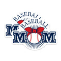 (2 Pack) Baseball Mom Magnets - Sports Mom Decor - Team Mom Fan Magnet - 5" On Longest Side - Premium Magnet - for Cars, Refrigerators, Toolboxes, Lockers - Made in USA - MAG17407