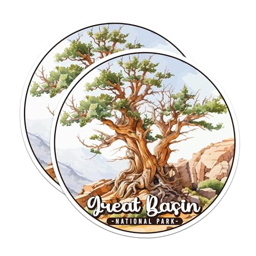 (2 Pack) Great Basin National Park Bumper Magnet - US National Park - Choose from 63 Parks - 5" On Longest Side - Decal for Car Bumper, Laptop, Water Bottle, Wall, and Window - MAG1581